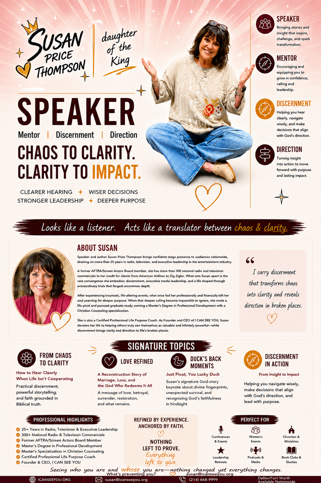 Susan Price Thompson speaker one sheet