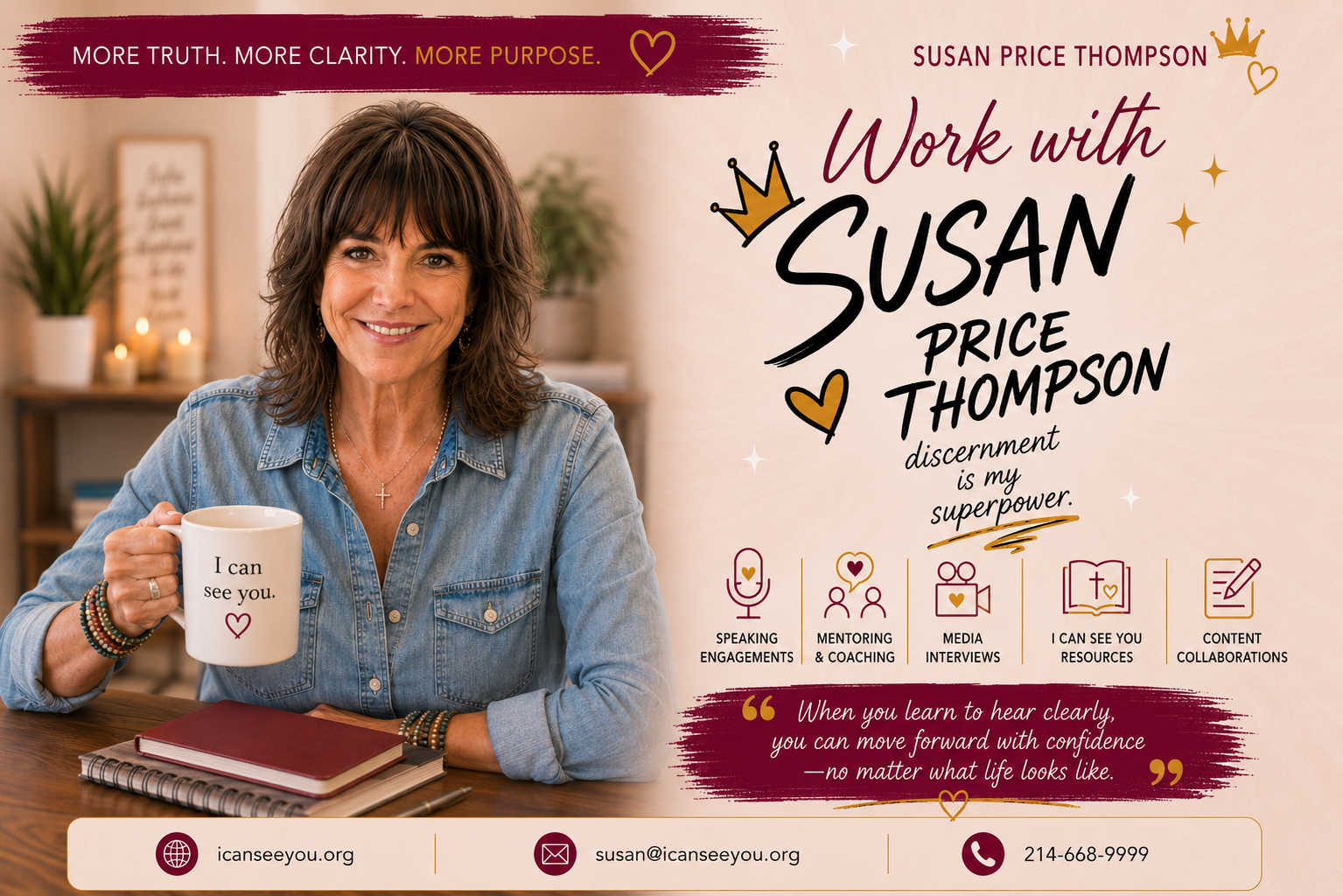 Ways to work with Susan Price Thompson